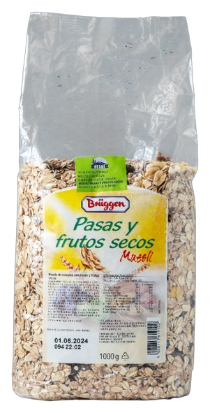 Brüggen Muesli Pasas y frutos secos Pasas y frutos secos, 1000 g