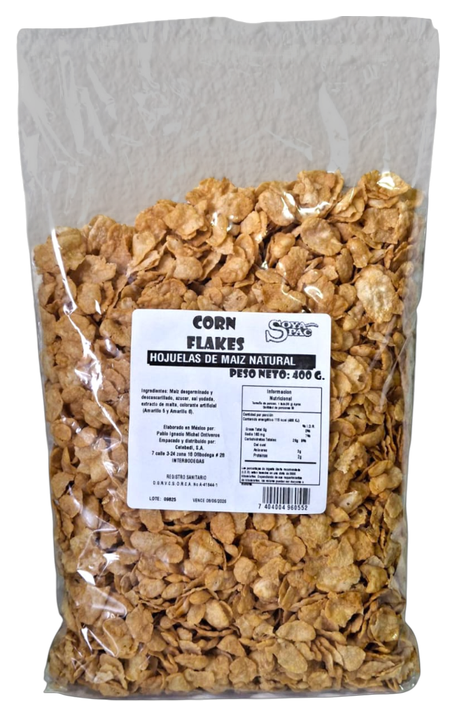 Cereales HEBBE (marca por confirmar) Hojuelas de maíz natural Natural, 400 g