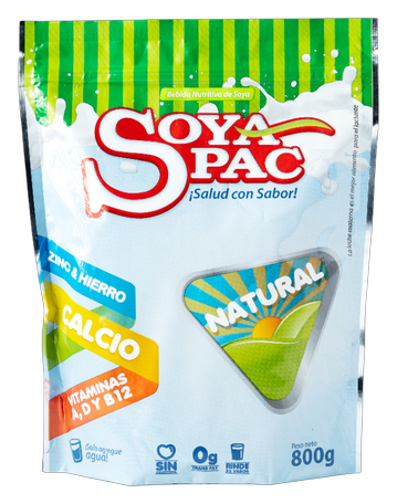 Soyapac Bebida de soya en polvo Natural, 800 g